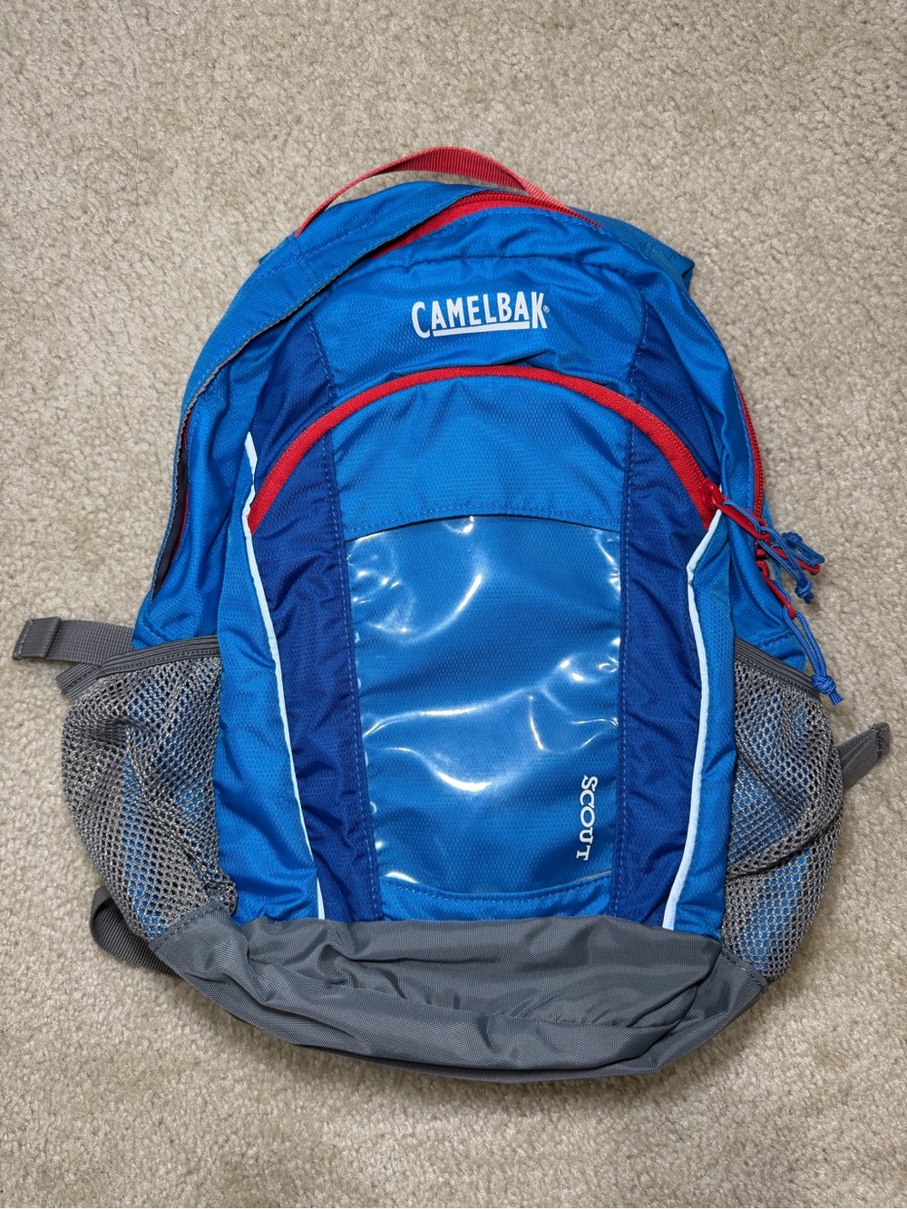 Camelbak Scout Kids Backpack Blue Red Hiking Outdoors School Water Resistant Bag